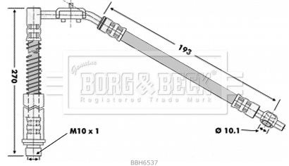 BORG & BECK Тормозной шланг BBH6537